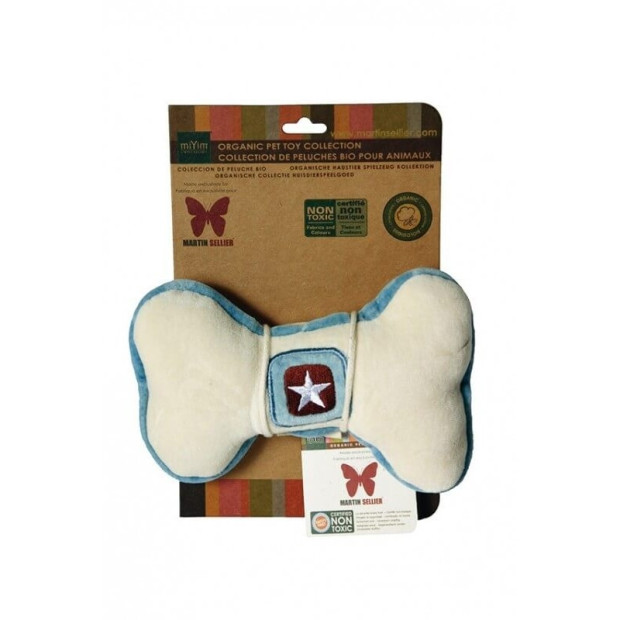 Jouet Bio en peluche forme d'os pour chien Martin Sellier