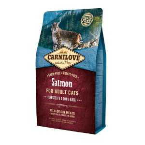 Croquettes au saumon pour chats à poils longs Carnilove