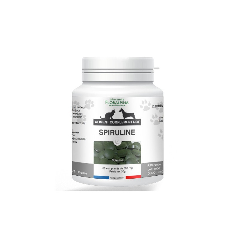 Spiruline pour chiens et chats-Floralpina 60