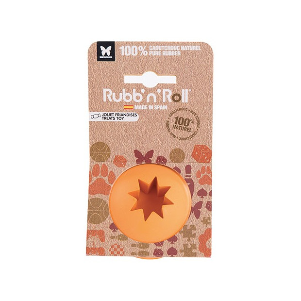 Balle Rubb'N'Roll distributeur friandises orange