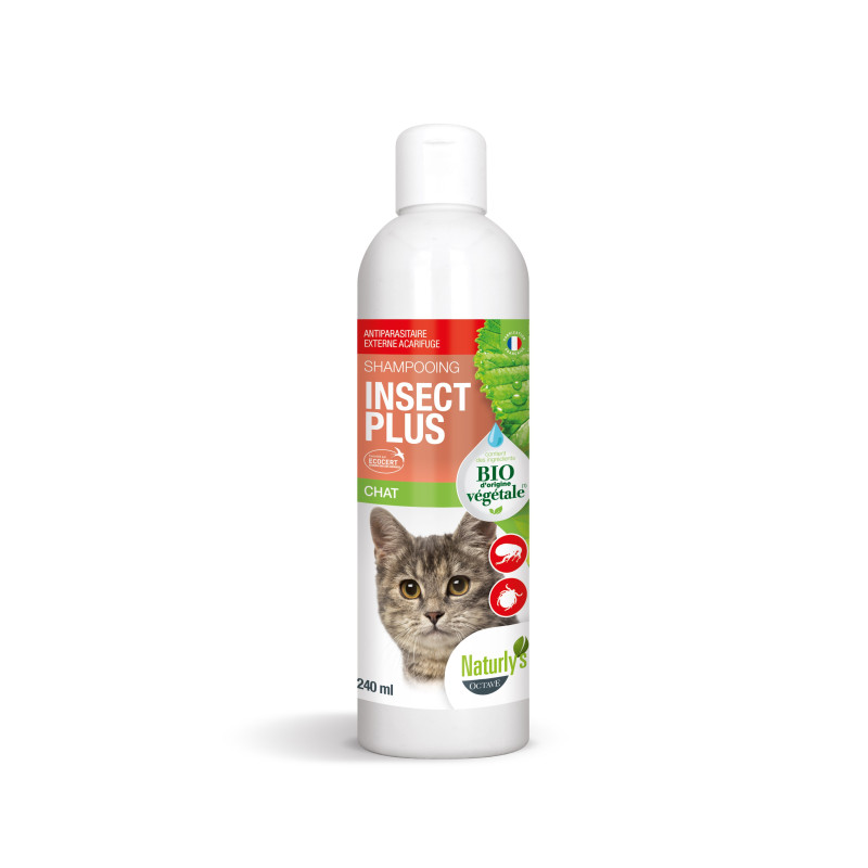 Shampoing Antiparasitaire Chats Insect Plus Naturly S