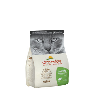 Croquettes Holistic Anti Hairball saumon pour chats Almo Nature 2kg