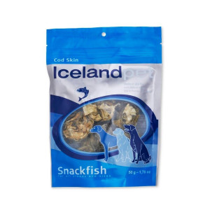 Friandises peaux de poisson séchée Iceland Pet Morue
