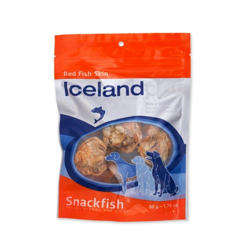 Friandises peaux de poisson séchée Iceland Pet Vivaneau