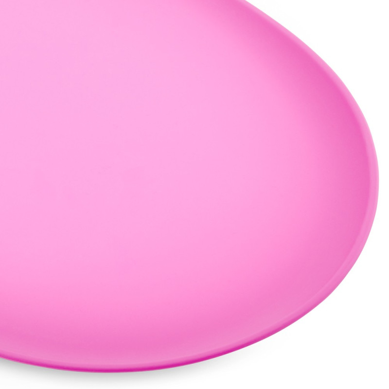 Tapis pour gamelle antidérapant rose Gros Plan