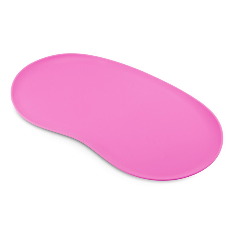 Tapis pour gamelle antidérapant rose 