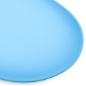 Tapis pour gamelle antidérapant bleu gros plan