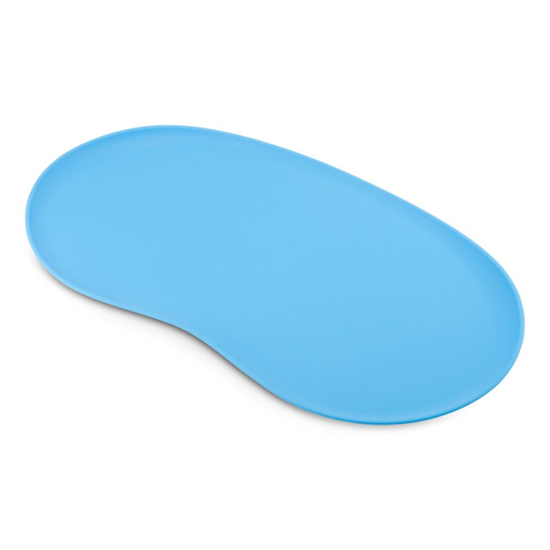Tapis pour gamelle antidérapant bleu 