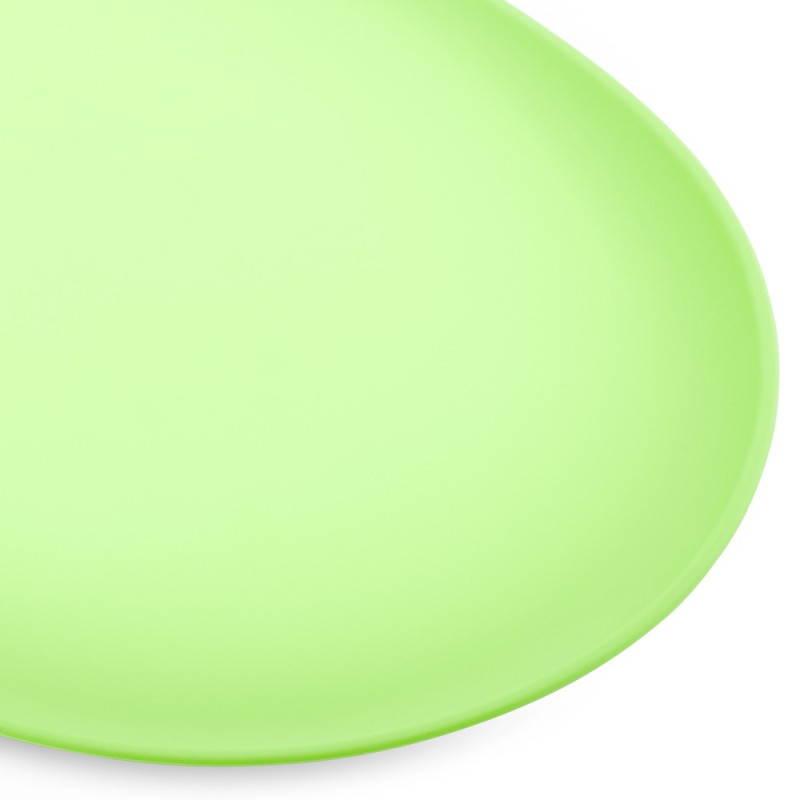 Tapis pour gamelle antidérapant vert gros plan