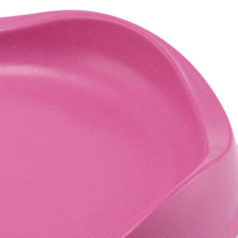 Gamelle chat en bambou Beco Pets rose gros plan
