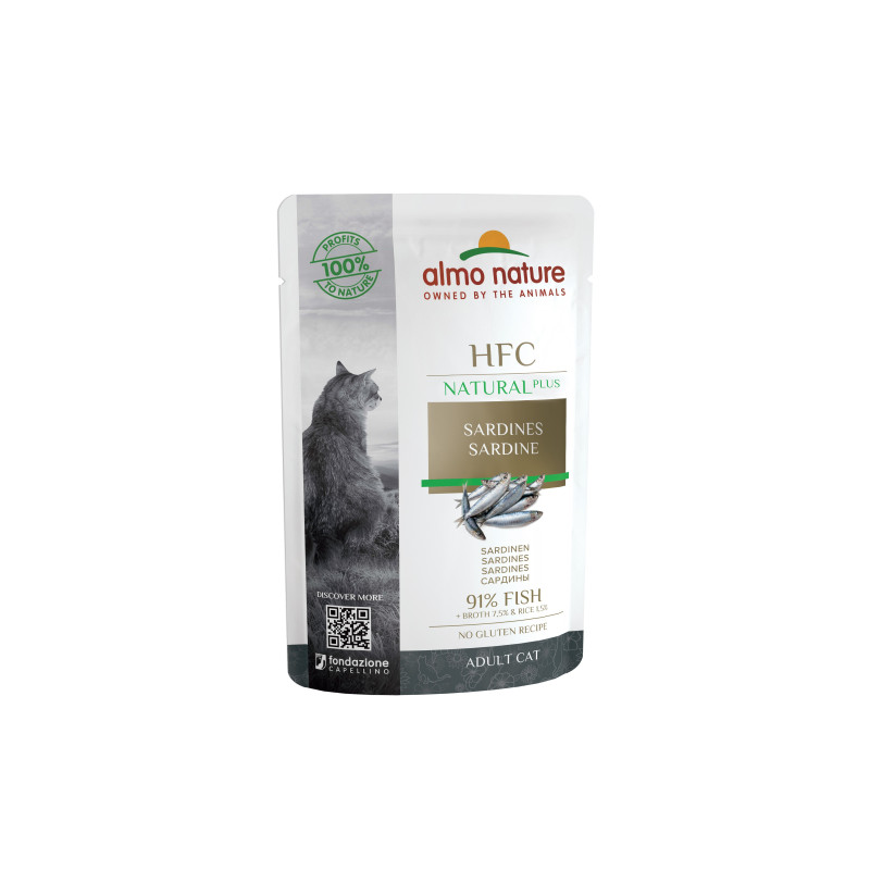HFC Alternative Sachet Natural+ Sardine--Almo Nature