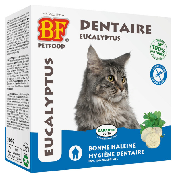 Comprimés soins dentaires pour chats. Biofood