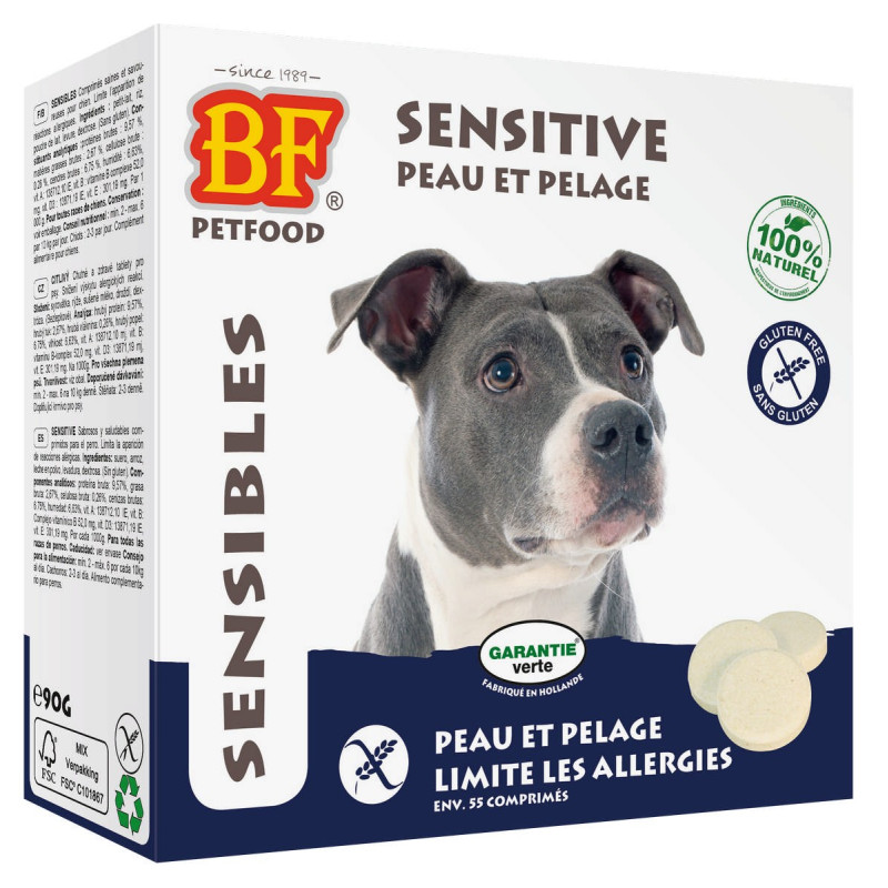 Comprimés Sensibles Peau et Pelage pour chiens Biofood