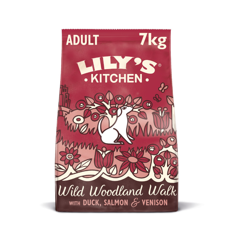 Croquettes sans céréales pour chiens adultes Chevreuil et Canard Lily's Kitchen 7kg