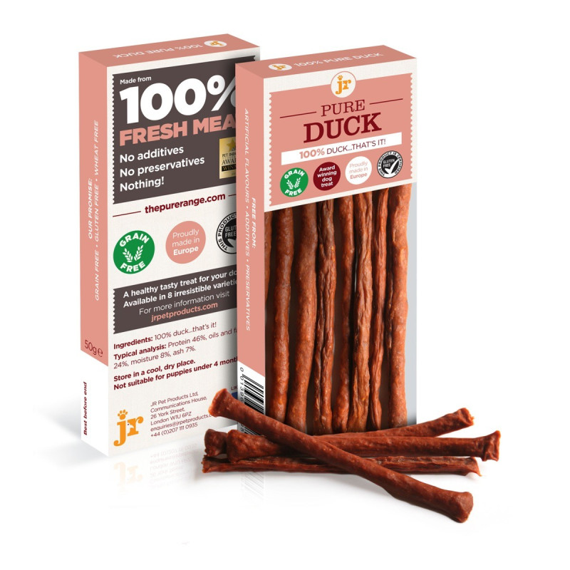 Sticks de viande pour chiens JR Pet Products Canard