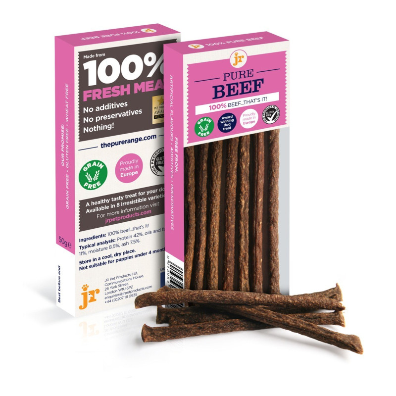 Sticks de viande pour chiens JR Pet Products Boeuf