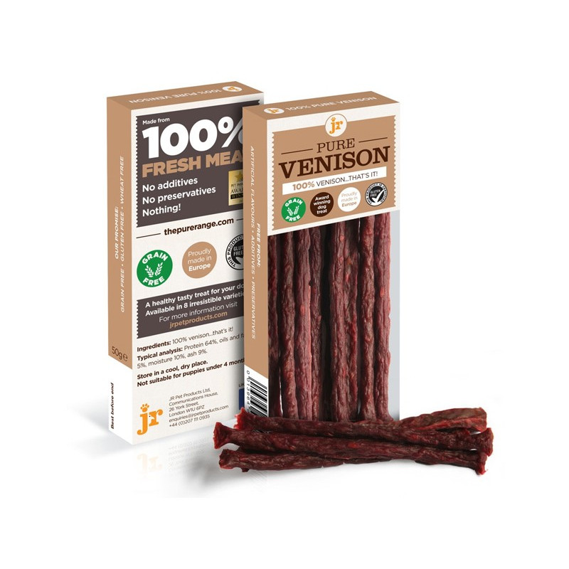 Sticks de viande pour chiens JR Pet Products Gibier