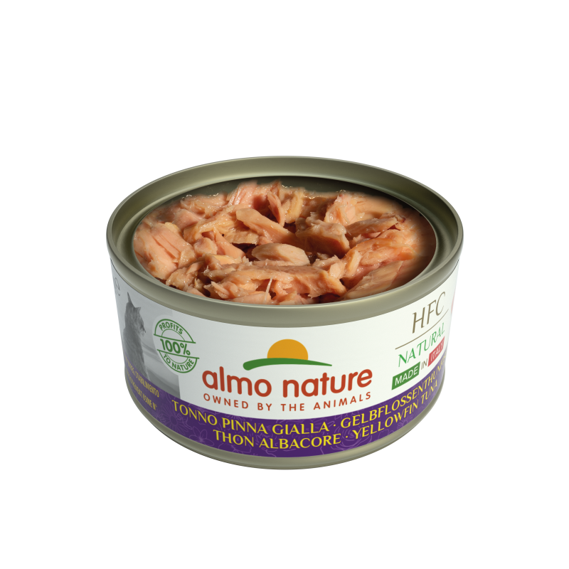 Boites chats HFC Made in Italy Almo Nature Thon albacore ouvert