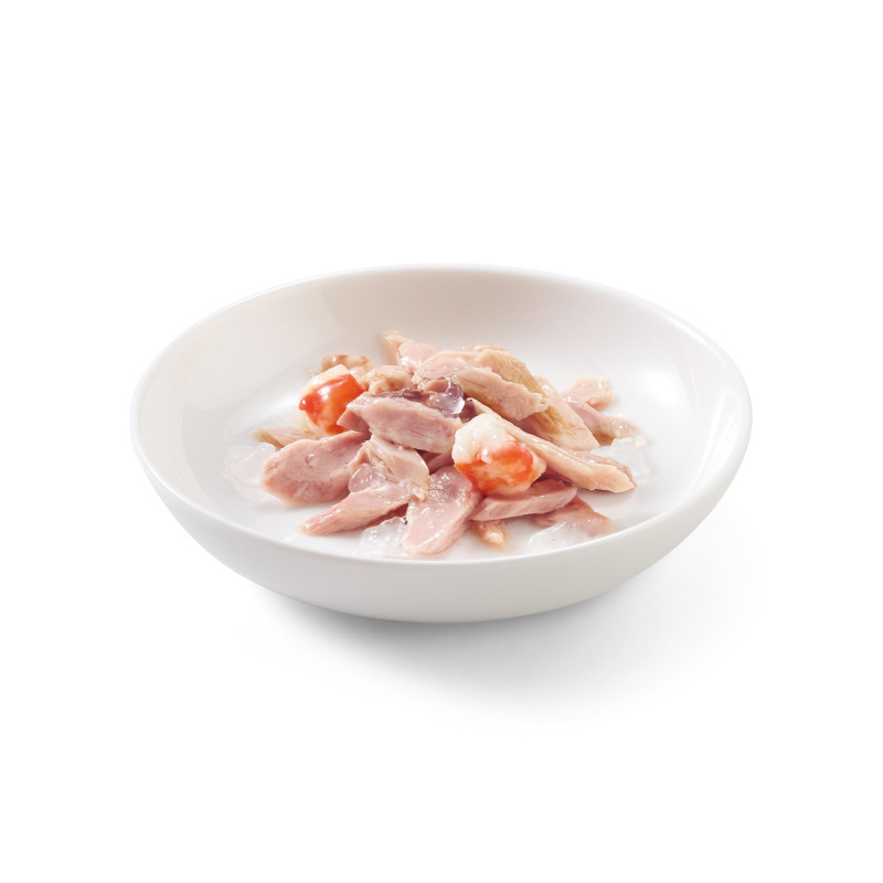 Schesir exclu web - Pack de 6 boites x 85g chat en gelée Thon Surimi assiette