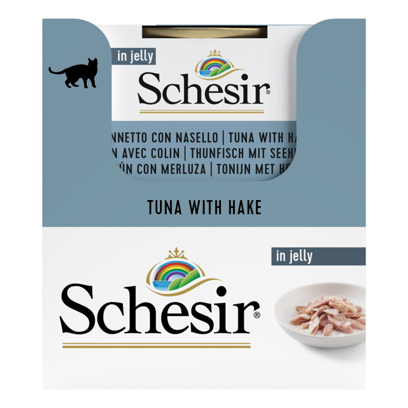 Schesir exclu web - Pack de 6 boites x 85g chat en gelée Thon colin