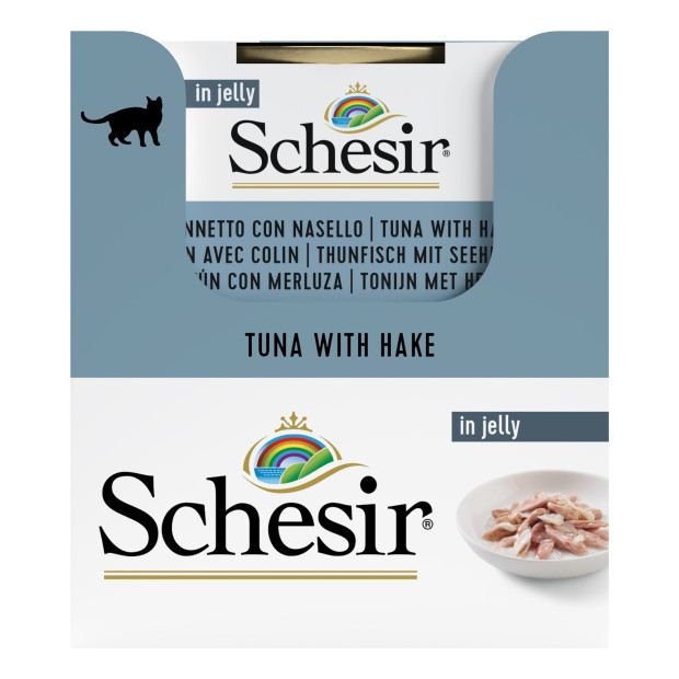 Schesir exclu web - Pack de 6 boites x 85g chat en gelée Thon colin