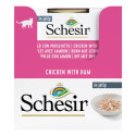 Schesir exclu web - Pack de 6 boites x 85g chat en gelée filets poulet jambon