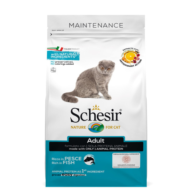 Croquettes Schesir Maintenance au poisson pour chat 1,5kg