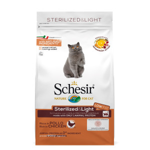 Croquettes Shesir chat stérilisé light poulet 1,5kg