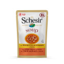 Soupes pour chat Schesir 10x85g Thon sauvage et papaye