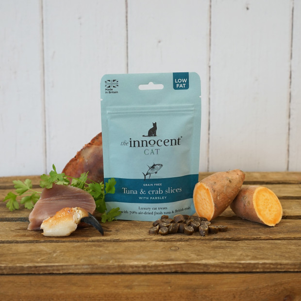 Friandise pour chat naturelle The Innocent Cat thon et crevettes