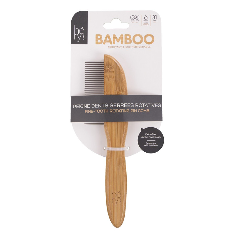 Peigne bambou Héry dents serrées