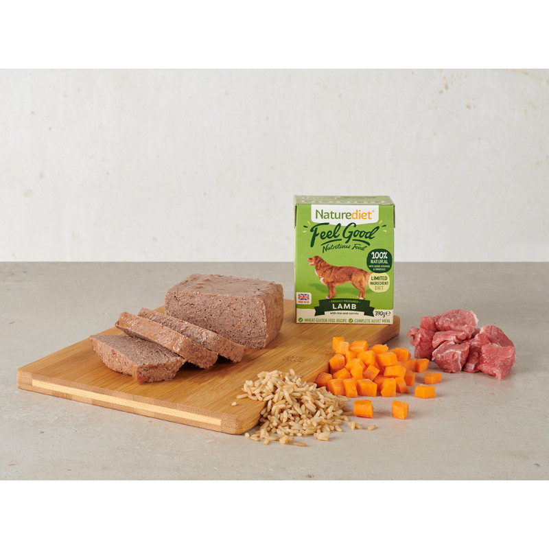 Pâtée Feel Good 390g Naturediet agneau 390g ingrédients
