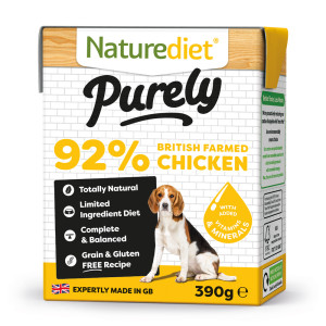 Pâtées sans céréales Purely 390g Naturediet poulet