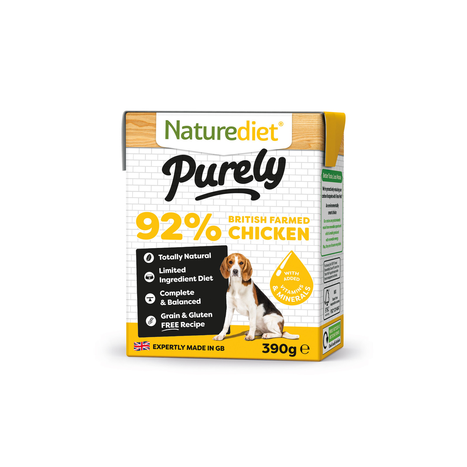 Patees sans cereales Purely Naturediet 390g