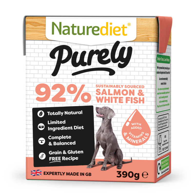 Pâtées sans céréales Purely 390g Naturediet saumon