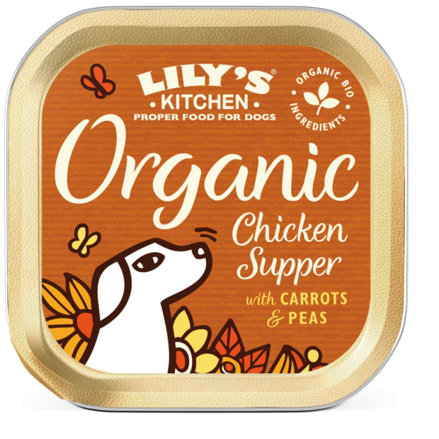 Barquettes de pâtée Bio pour chiens Lily's Kitchen poulet