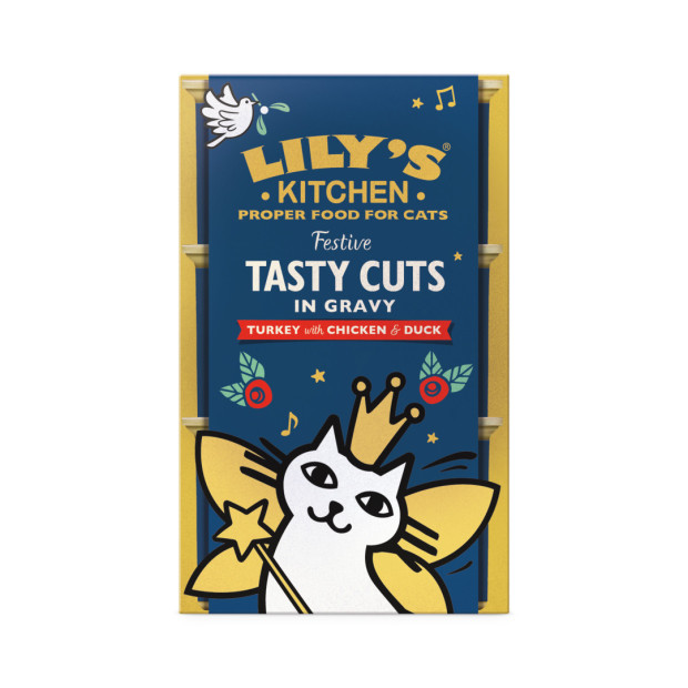 Festive Tasty Cuts pour chats - Lily's Kitchen trio front