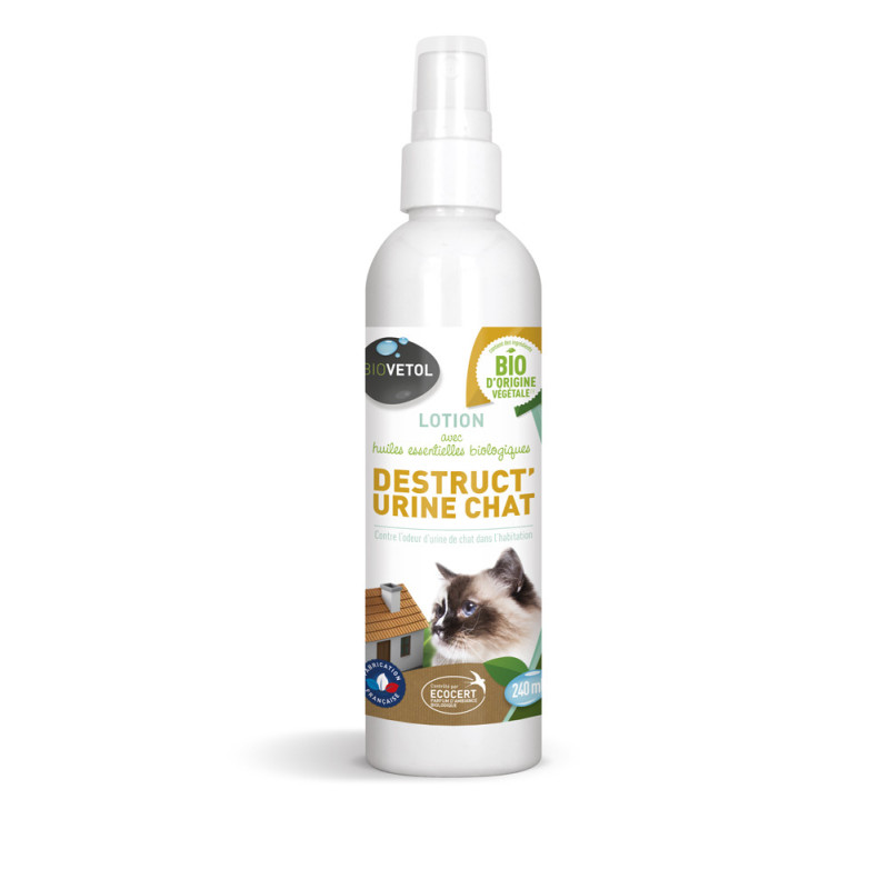 Spray Bio destructeur odeur urine chats Biovetol