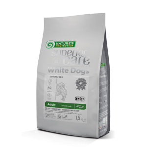 Croquettes Mini Adulte Chien Blanc Insectes Natures Protection 1,5kg