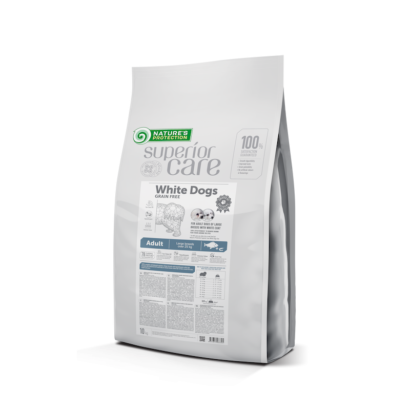 Croquettes Grandes Races Chien Blanc Poisson Nature's Protection