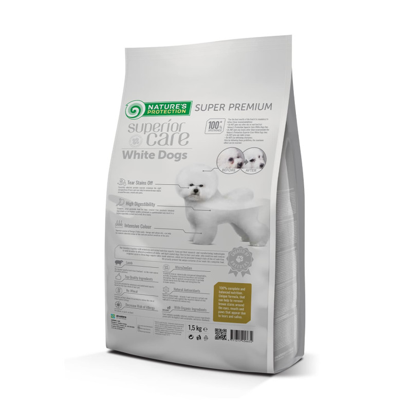 Croquettes Mini Adulte Chien Blanc Agneau Nature's Protection 1,5kg