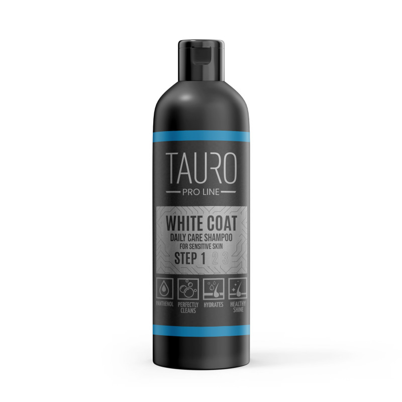 Shampoing quotidien pour chien blanc Tauro Pro Line 250ml