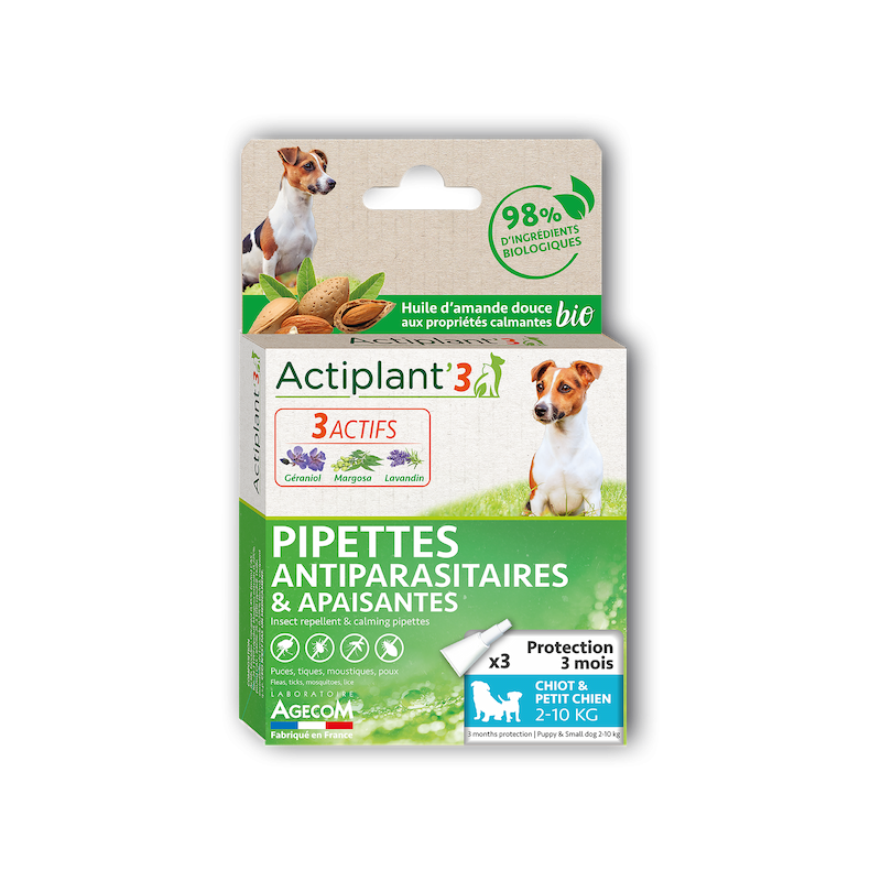 Pipettes Actiplant'3 chiot et petit chien