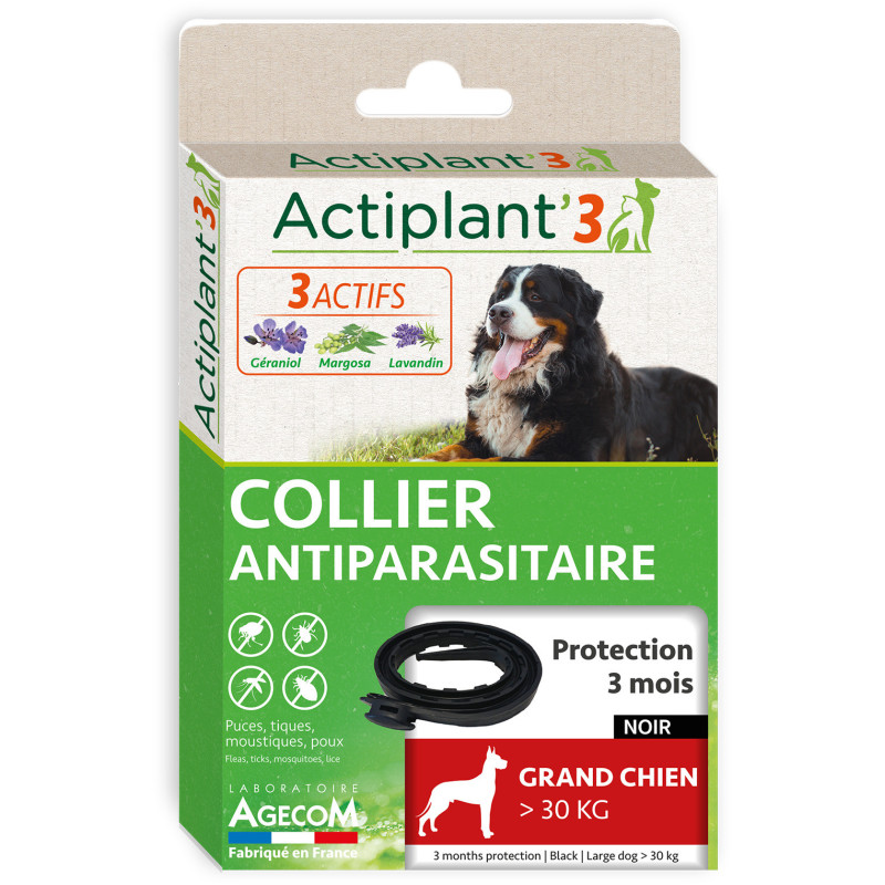 Collier anti puce chien grand chien - Laboratoire Agecom