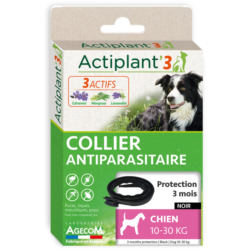 Collier anti puce chien moyen - Laboratoire Agecom