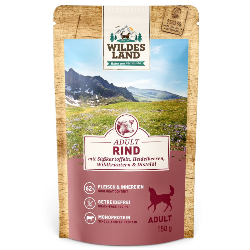 Boeuf et patates douces 8 x 150g Wildes Land
