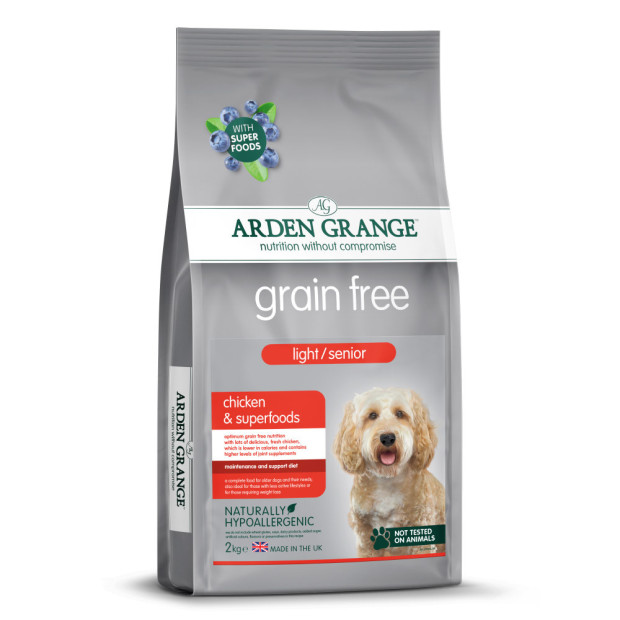 Croquettes Light Senior Poulet Arden Grange 2kg