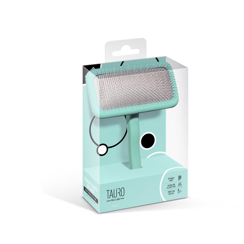 Brosse carde premium menthe Tauro Pro Line Large