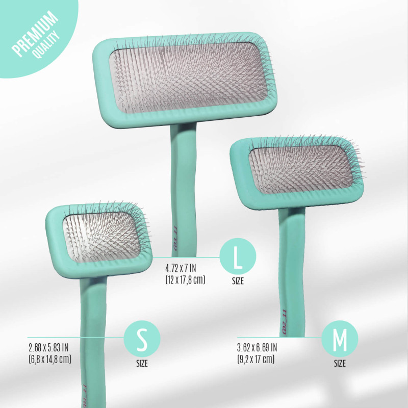 Brosse carde premium menthe Tauro Pro Line Toutes les tailles