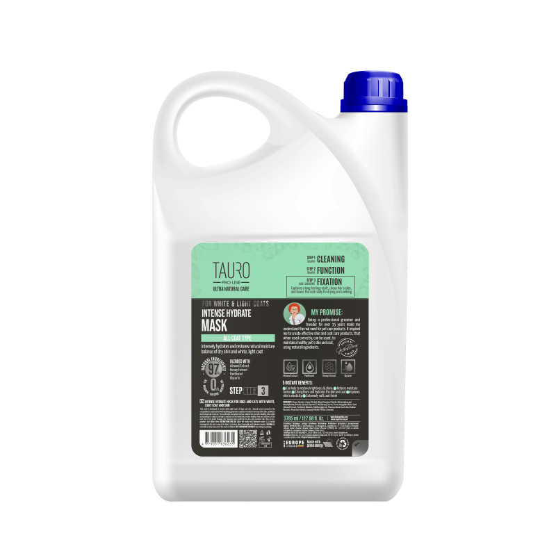 Masque hydratation intense chien blanc Tauro Pro Line 3,7L